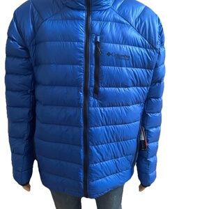 Columbia Titanium Arctic Crest Men Down Jacket Mountain Blue Medium M